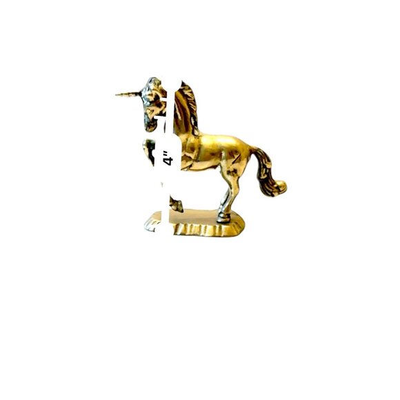 Vintage Solid Brass Unicorn Figurine - Picture 7 of 10